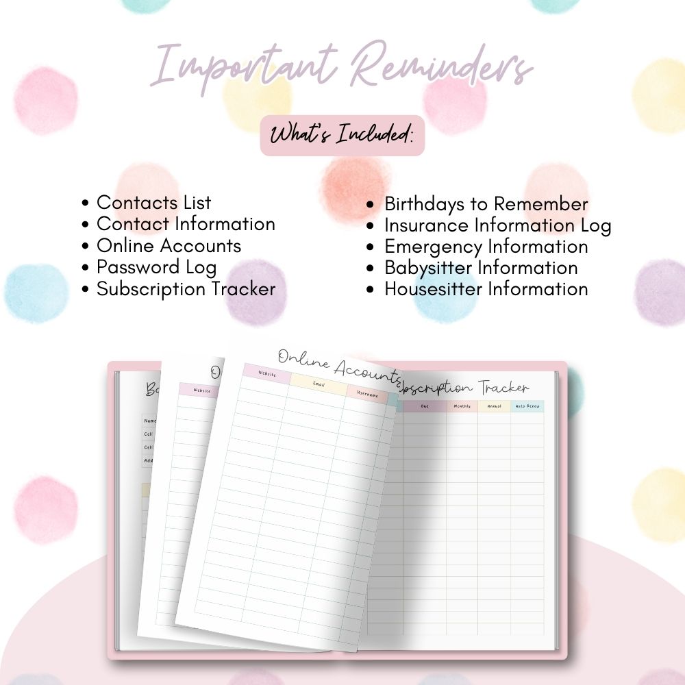 PLR ADHD Planner | Polka Dot Editable Focus & Routine Templates