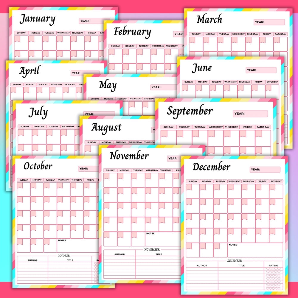 PLR Reading Tracker for Teens | Editable Book Journal Templates
