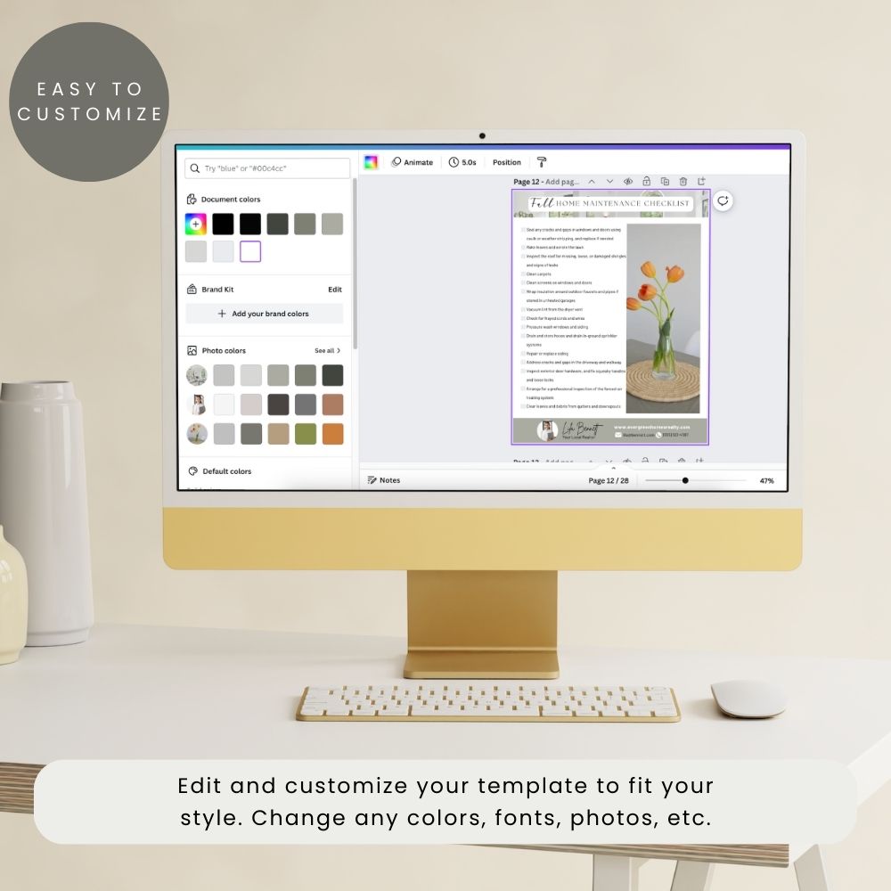 PLR Real Estate Planner Checklist | Editable Agent Organizer Templates