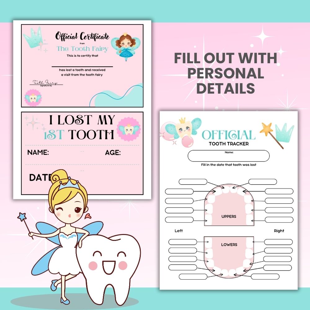 Printable Tooth Fairy Kit for Girls – 17 Magical Pages