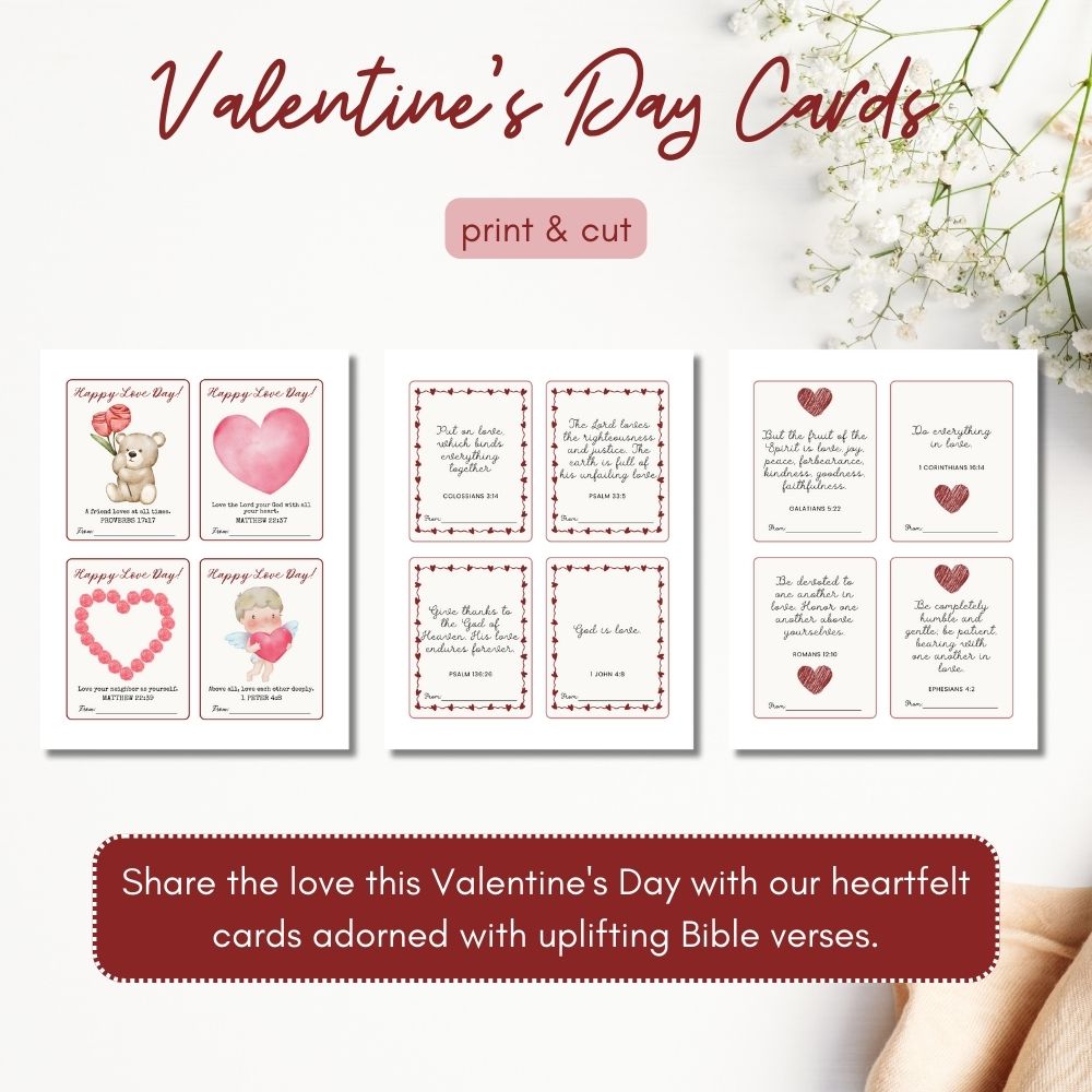 Valentine’s Day Printable Set – Cards, Art & Coloring