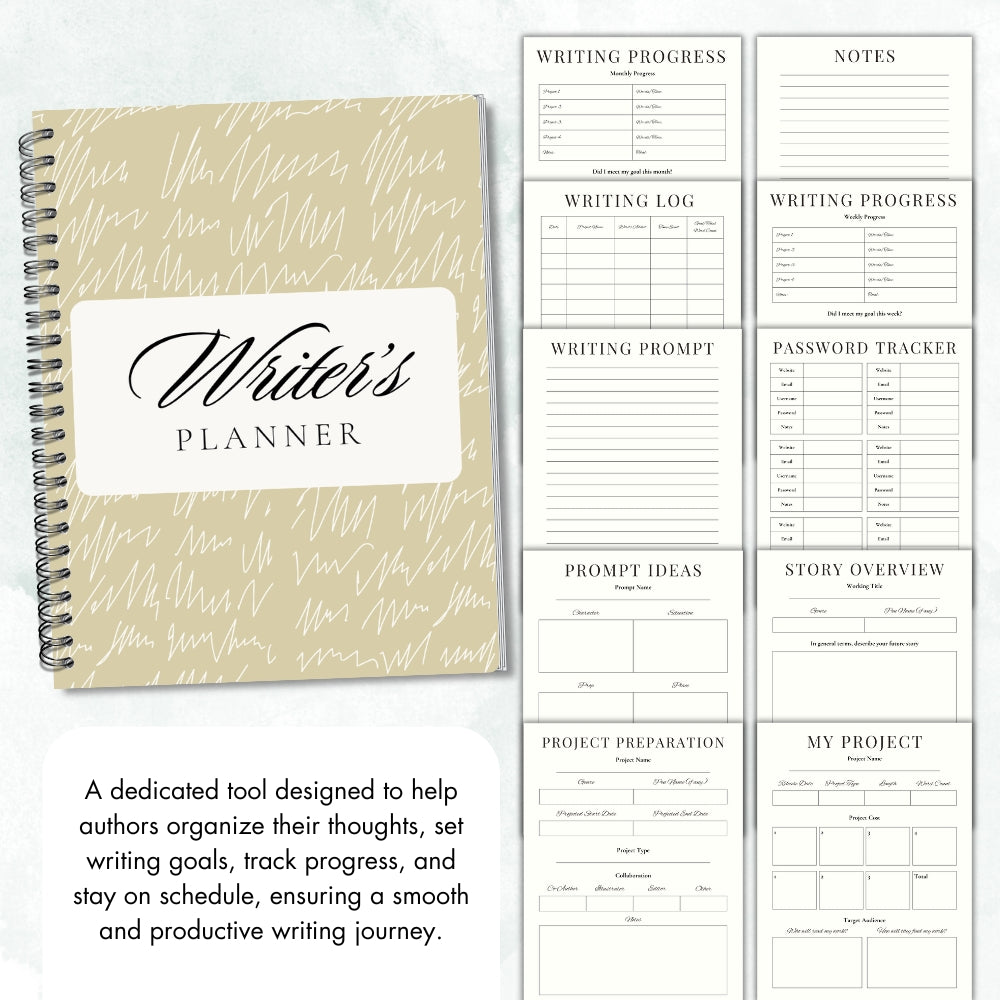 PLR Writer’s Planner | Printable & Editable Writing Templates