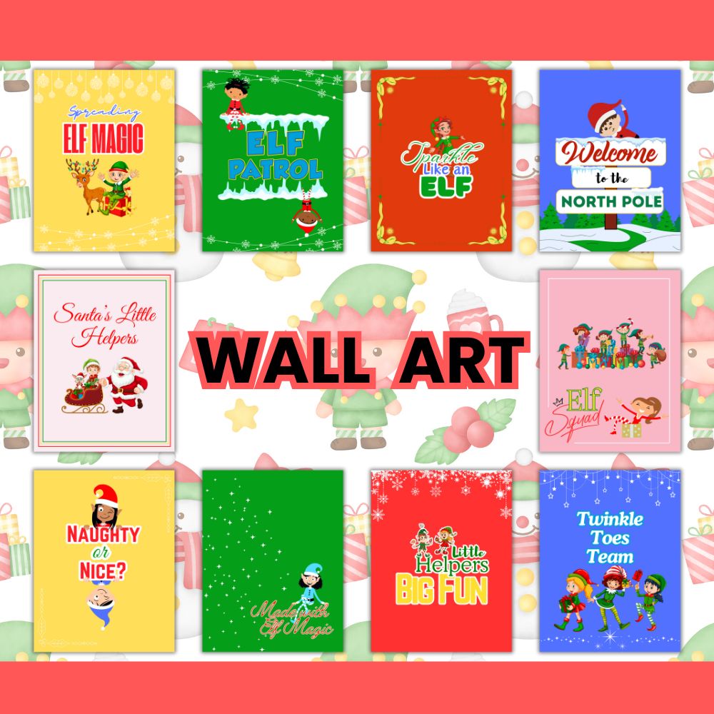 Elf Christmas Home / Classroom Wall Art and Banner