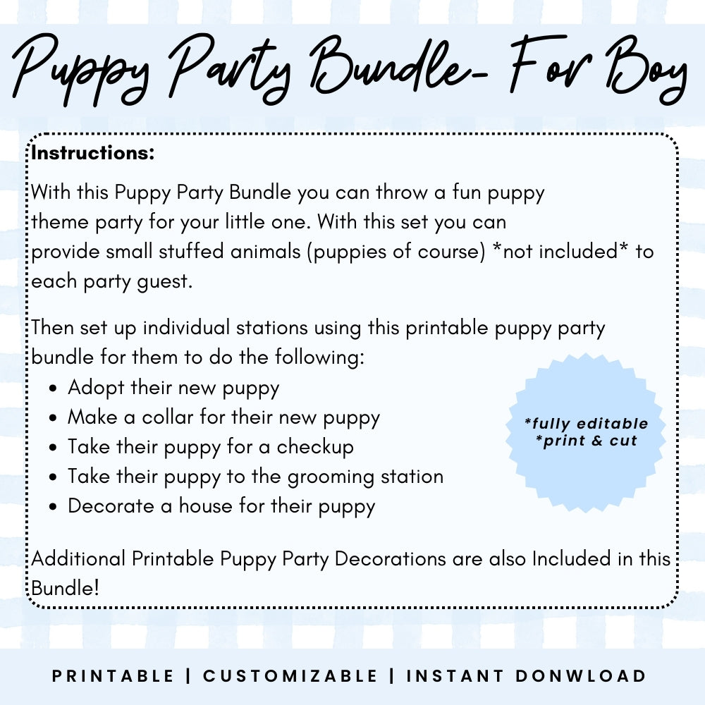 Puppy Party Bundle for Boy