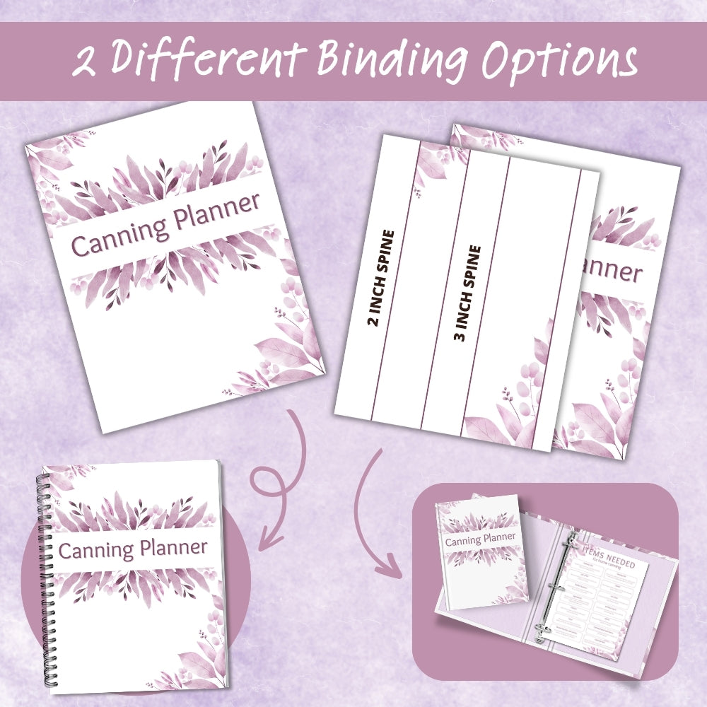 Purple Canning Planner – Organize, Track & Preserve with Style