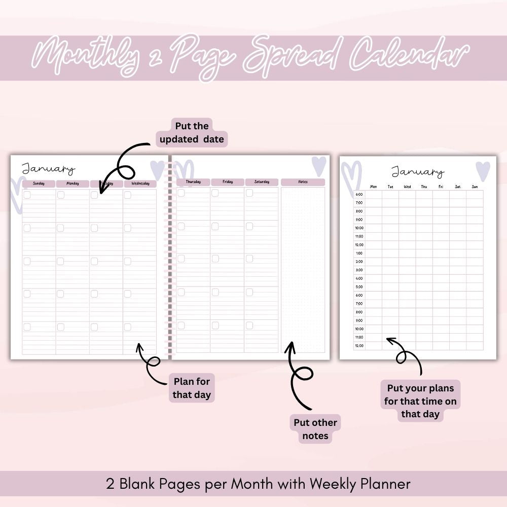 Pink ADHD Planner | Stay Focused Organized & Motivated