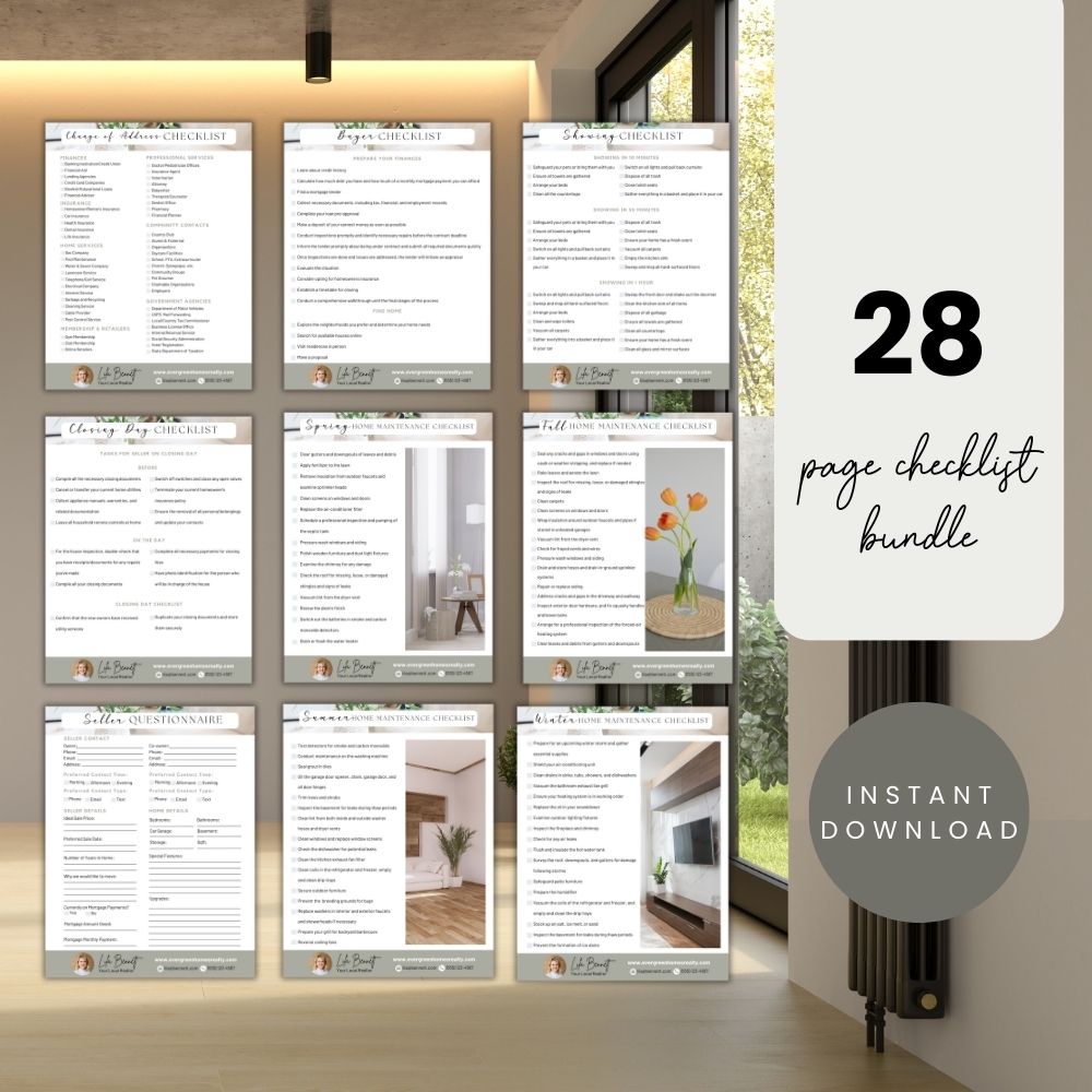 PLR Real Estate Planner Checklist | Editable Agent Organizer Templates