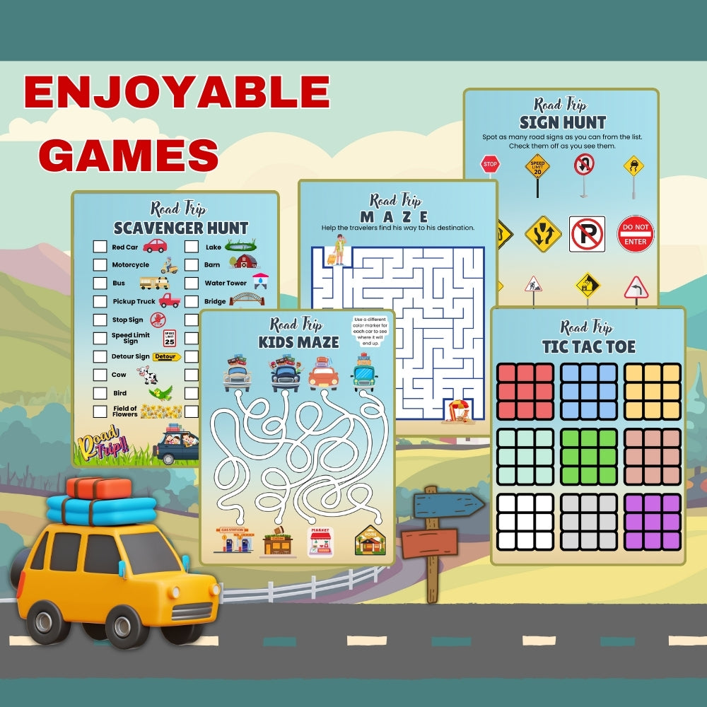 Road Trip Activities for Kids – 21 Fun Travel Printables