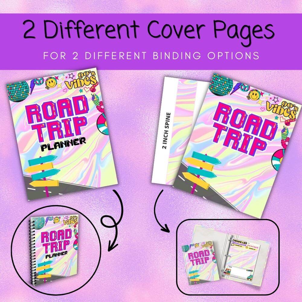 90’s Theme Road Trip Planner | Fun Retro & Organized Travel