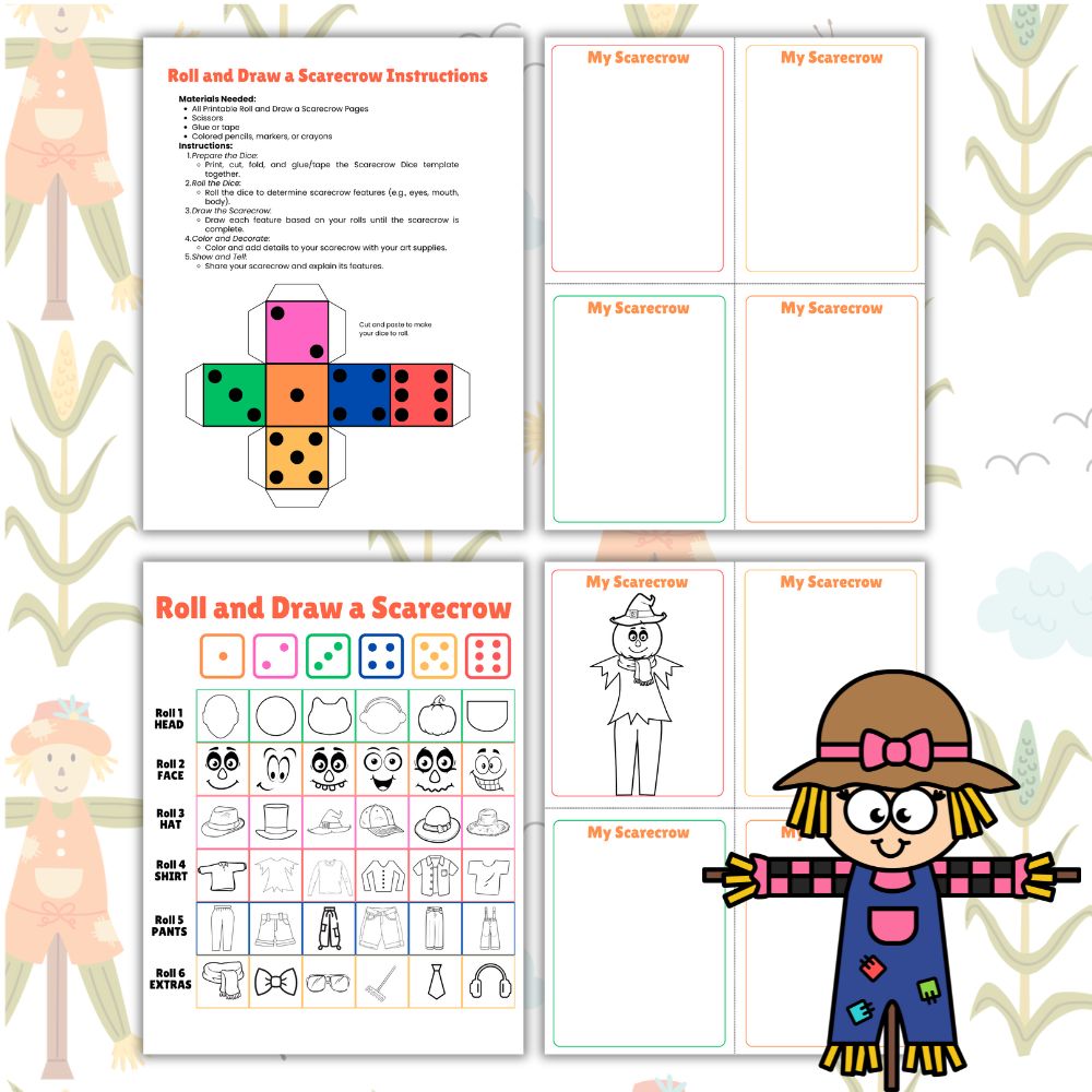 Roll and Draw a Scarecrow