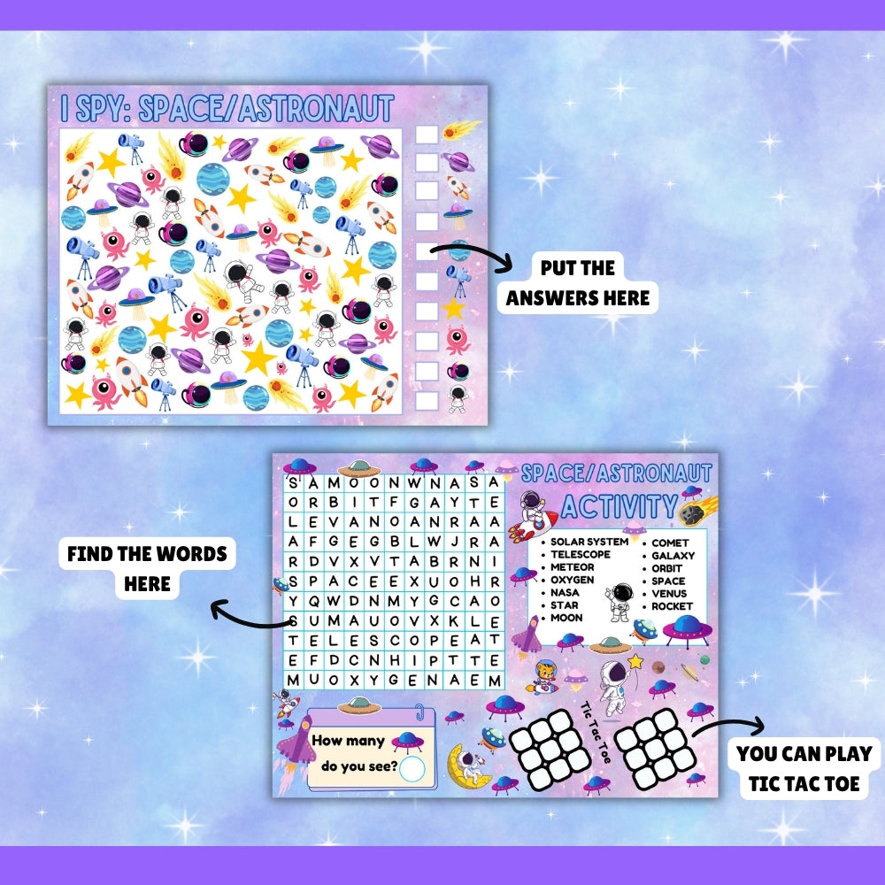 Space Astronaut Kid Craft Bundle – Printable Activities