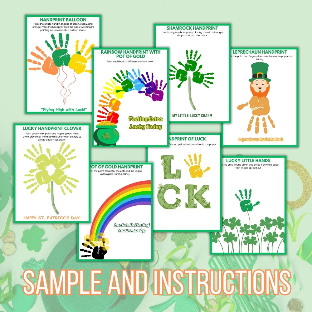 St. Patrick's Day Handprint Art – 17-Page Kids Craft