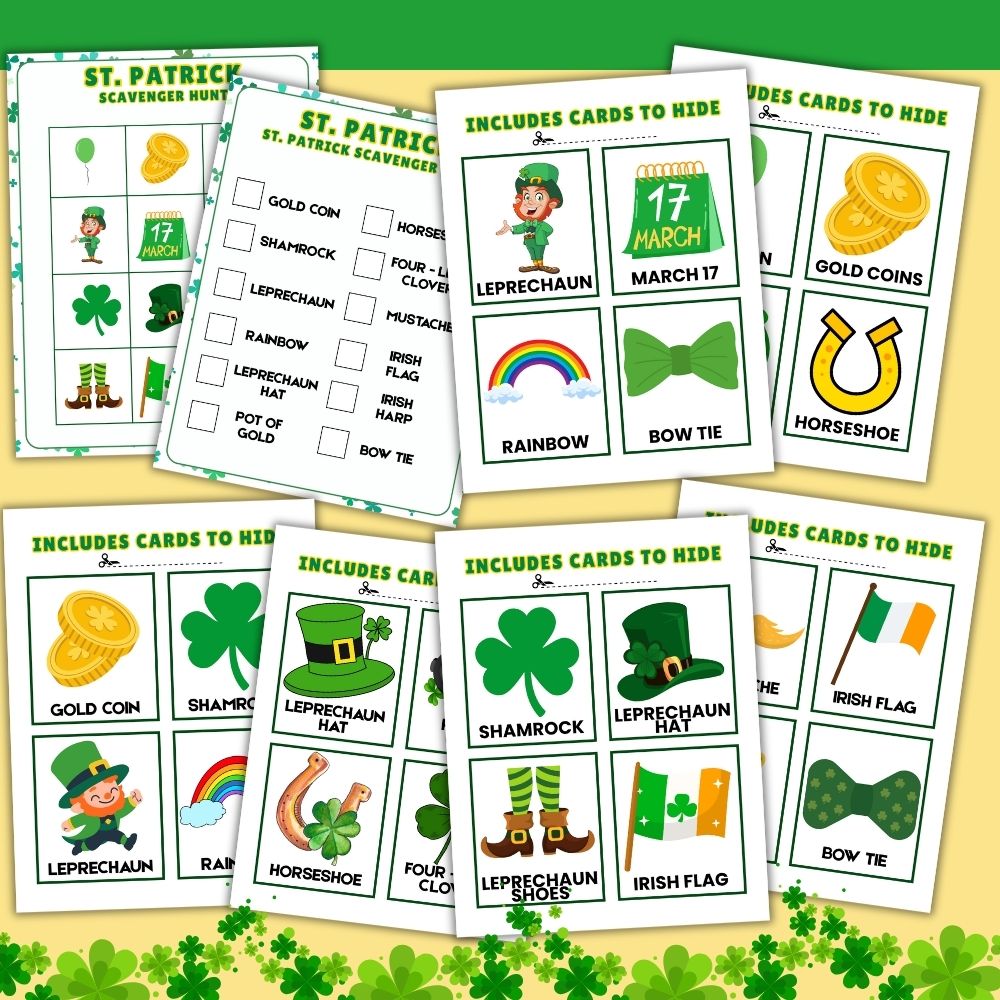St. Patrick’s Day Scavenger Hunt – 3 Printable Games