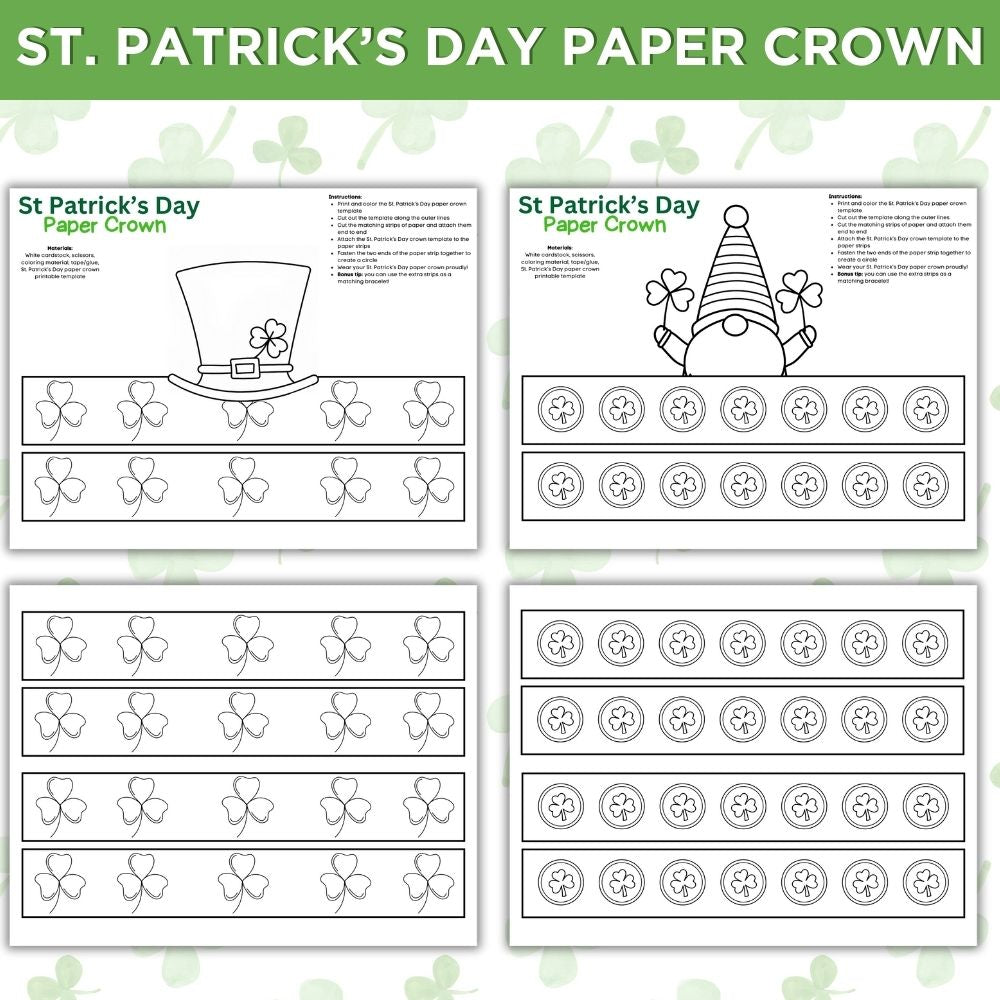 St. Patricks Day Paper Crown