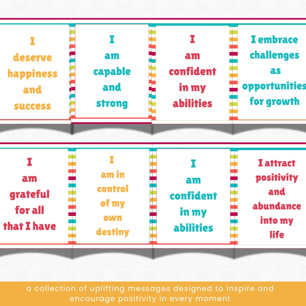 Affirmation Card Bundle Stripe Design