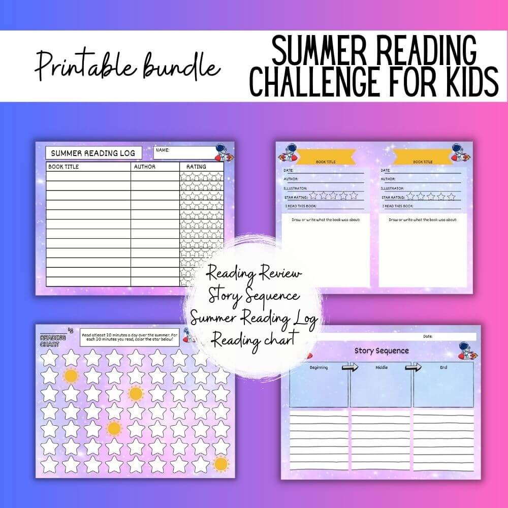 Summer Reading Challenge Printable – Space Theme
