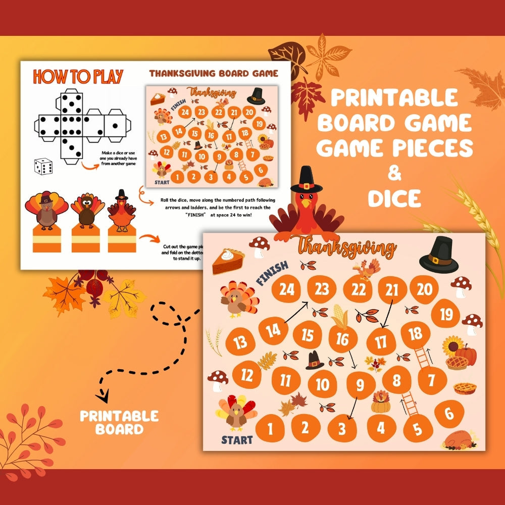 Thanksgiving Printable Board Game