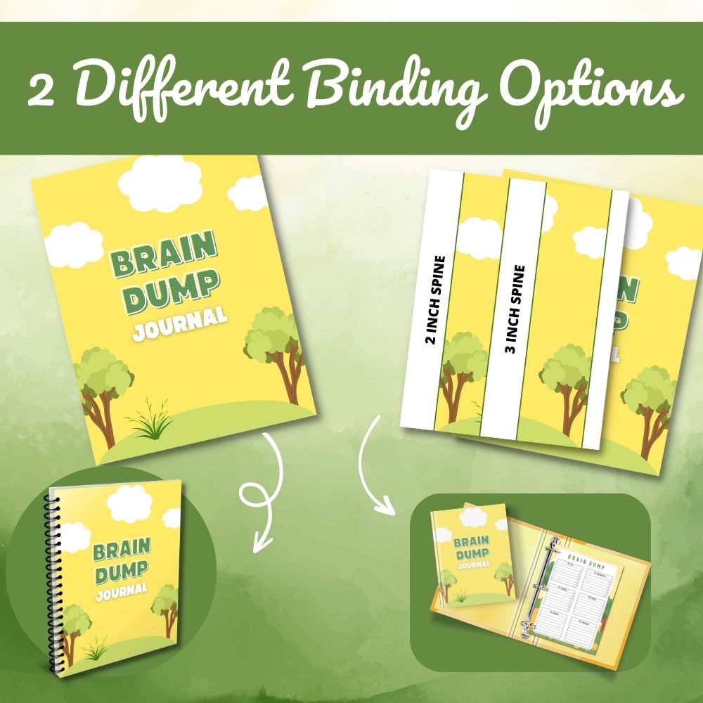 Brain Dump Journal – 67 Pages Tree Design PLR
