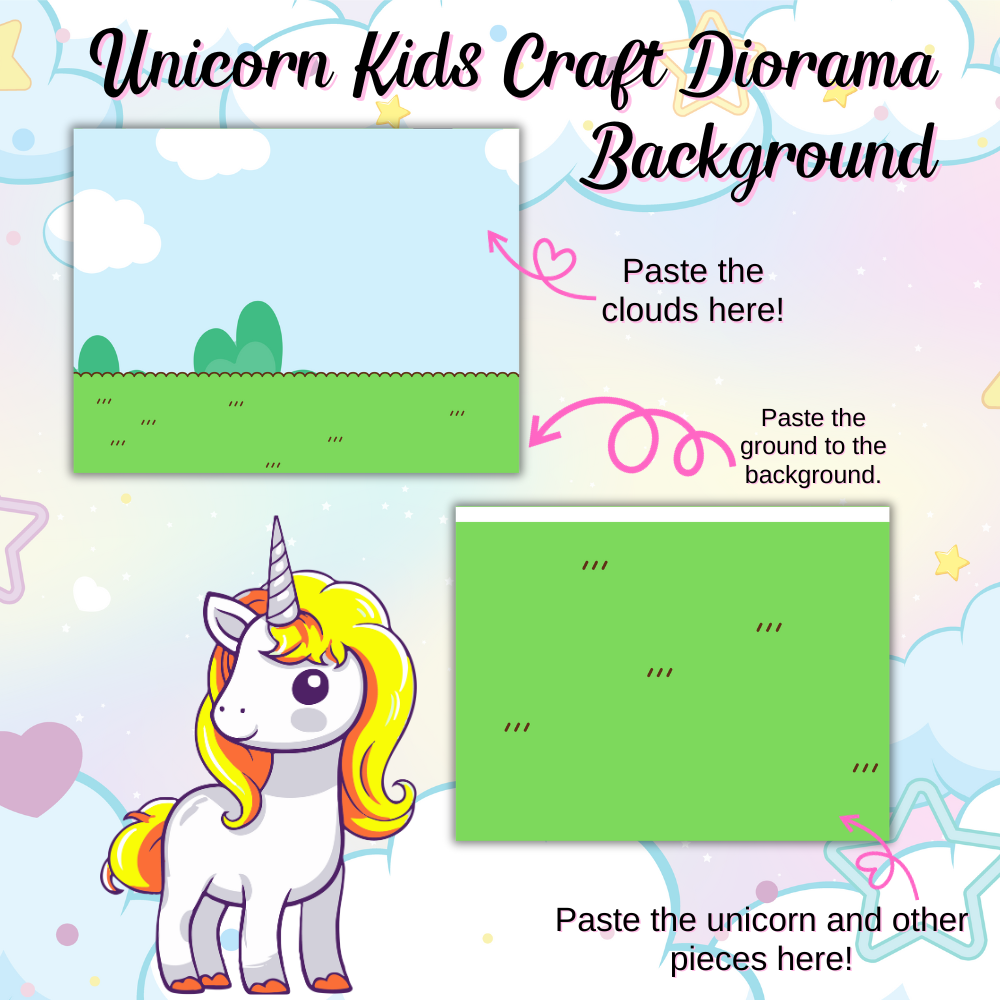 Unicorn Kids Craft Diorama – Magical Printable Set