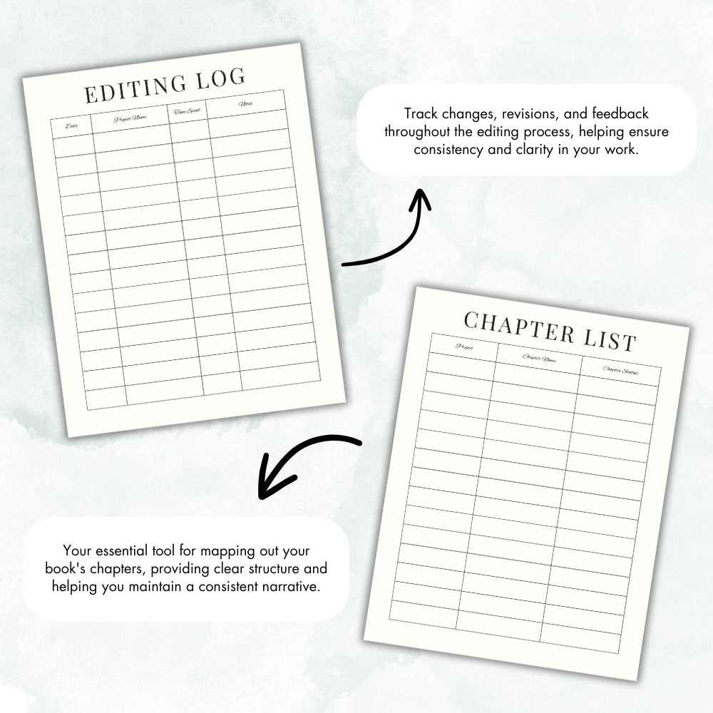 PLR Writer’s Planner | Printable & Editable Writing Templates