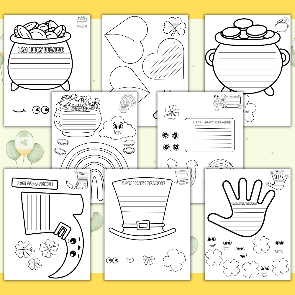 St. Patrick's Day Writing Craft Activity – 10 Pages
