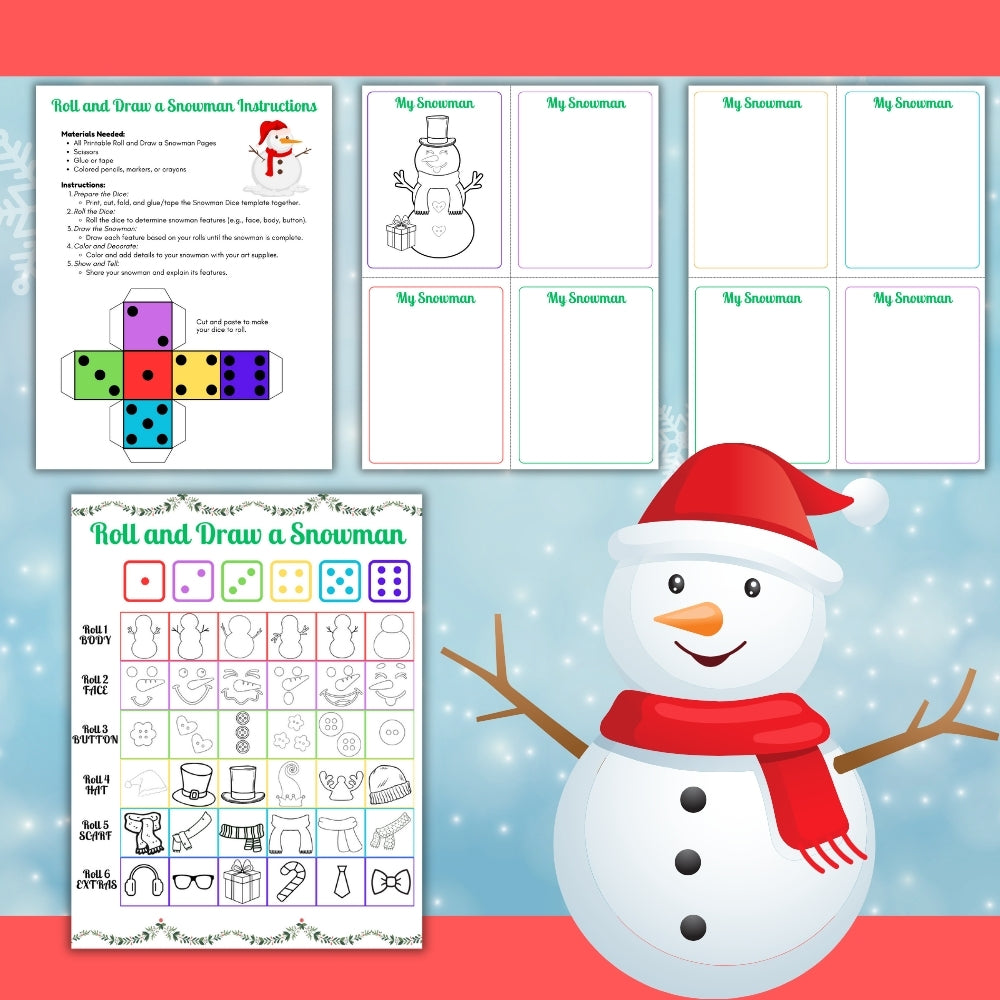 Roll and Draw a Snowman