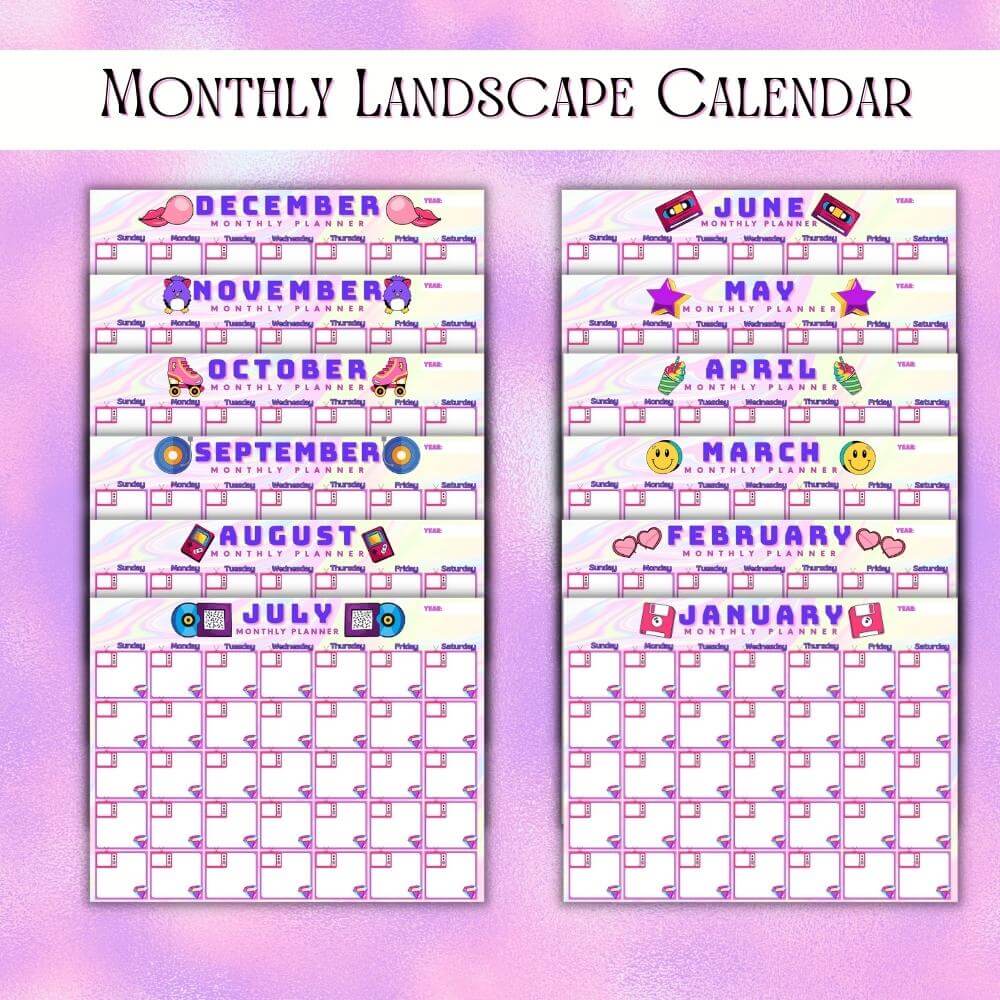 90’s Theme Road Trip Planner | Fun Retro & Organized Travel
