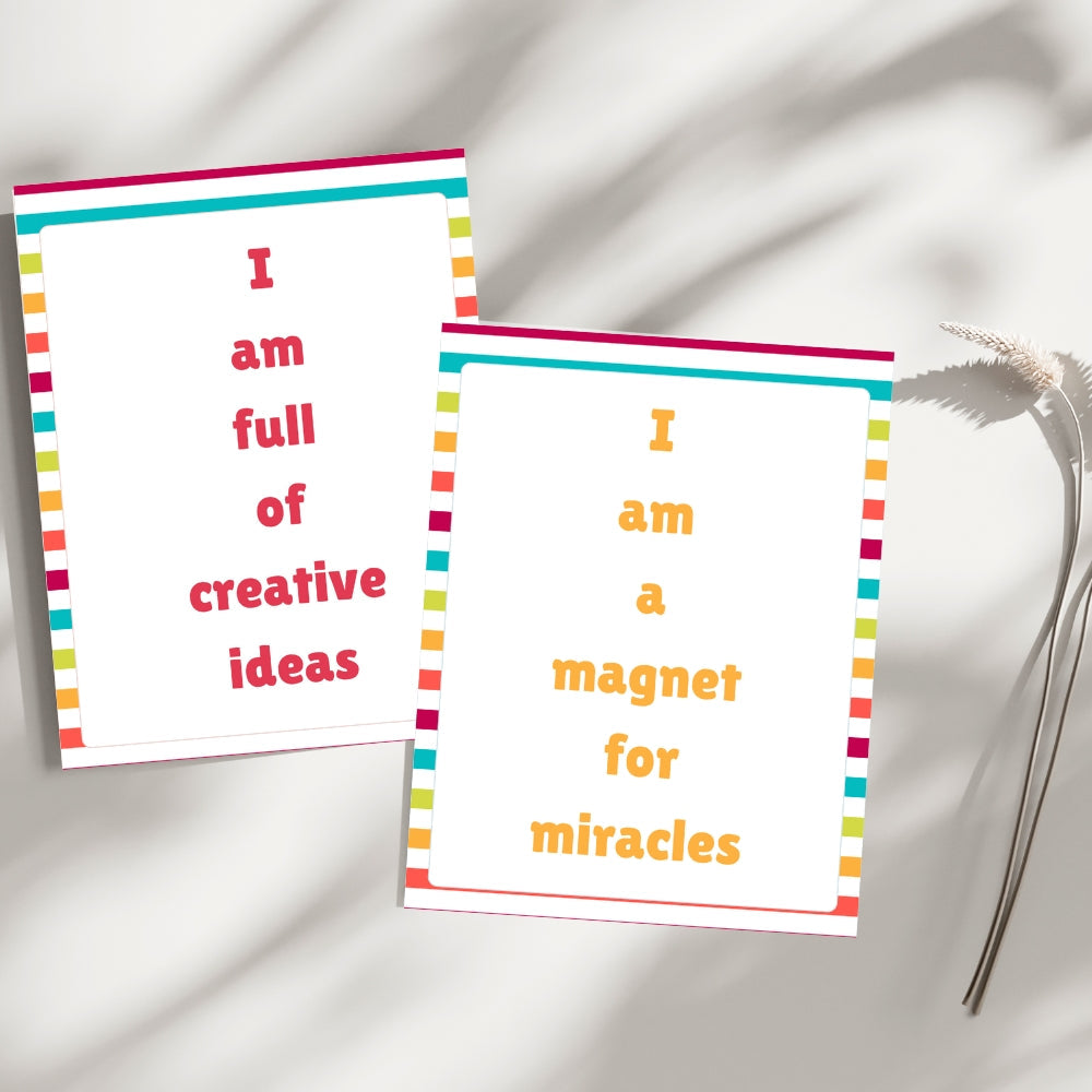 Affirmation Card Bundle Stripe Design