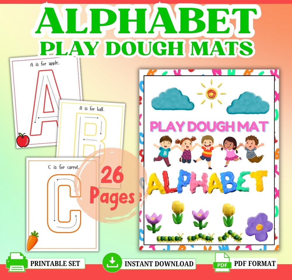 Alphabet Play Dough Mats