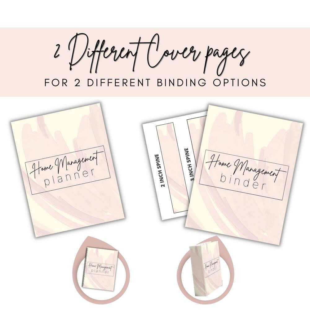 PLR Pastel Home Management Planner | Editable Household Templates