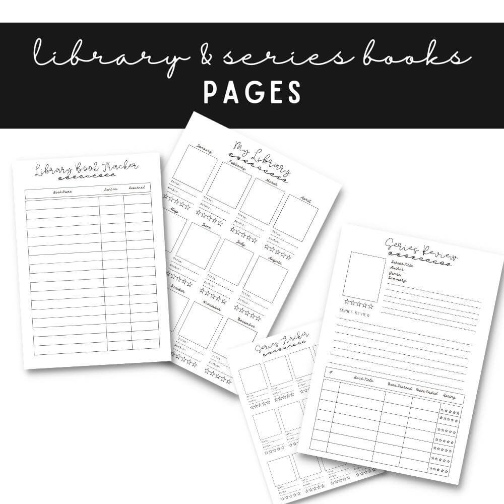 Black & White Reading Planner