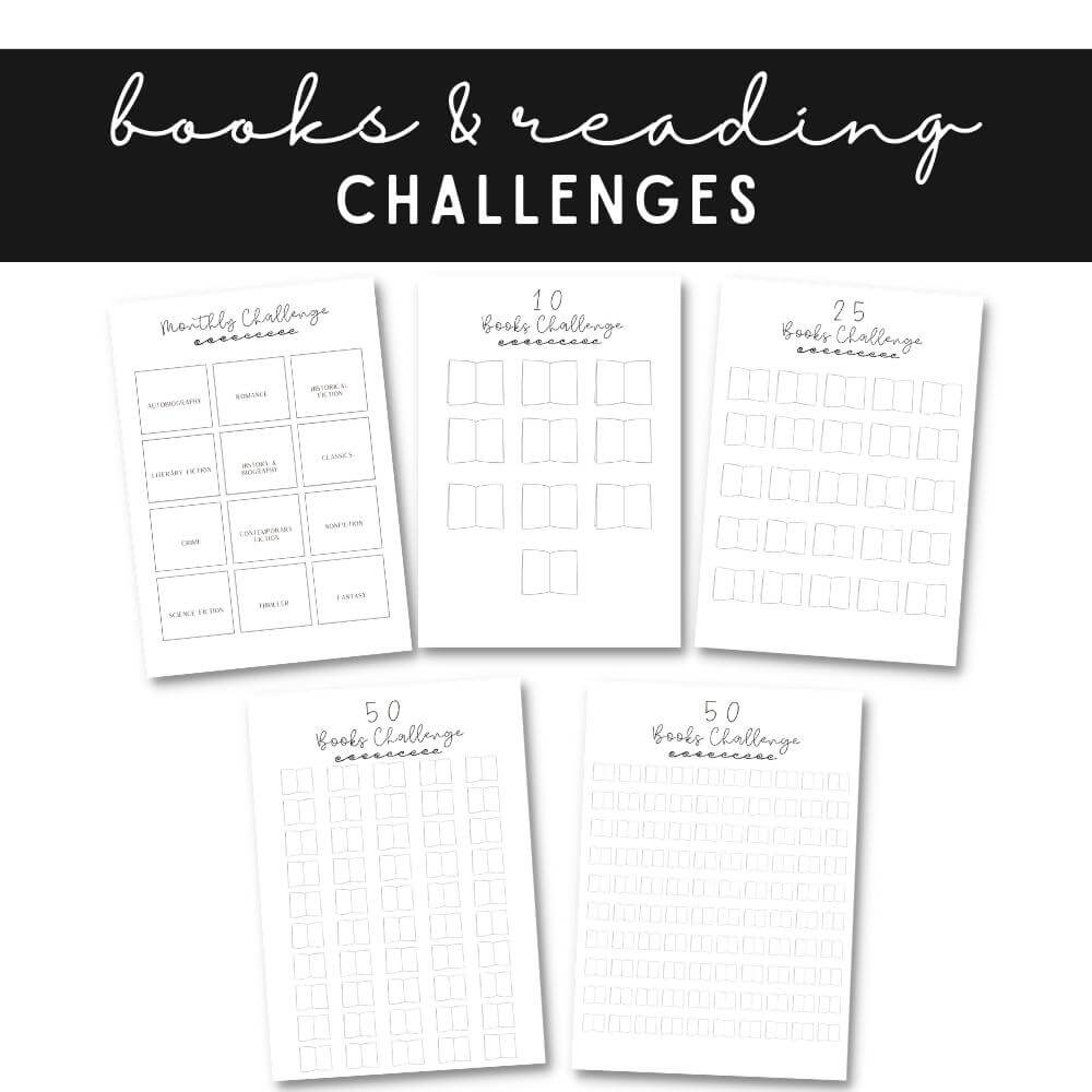 Black & White Reading Planner