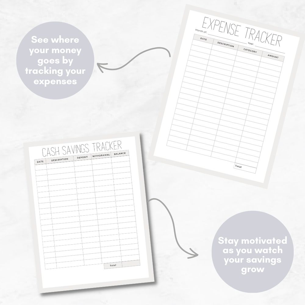 Black & White Personal Finance Planner