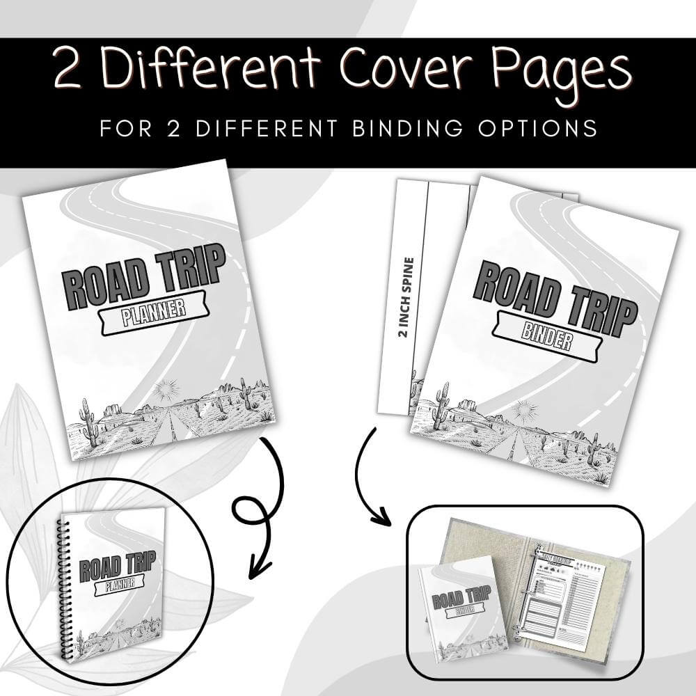 Road Trip Planner in Black & White | Simple Modern & Organized