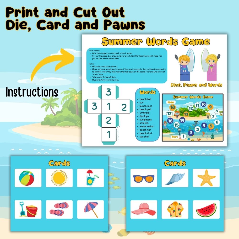 Summer Board Game Printable – Fun Family Activity