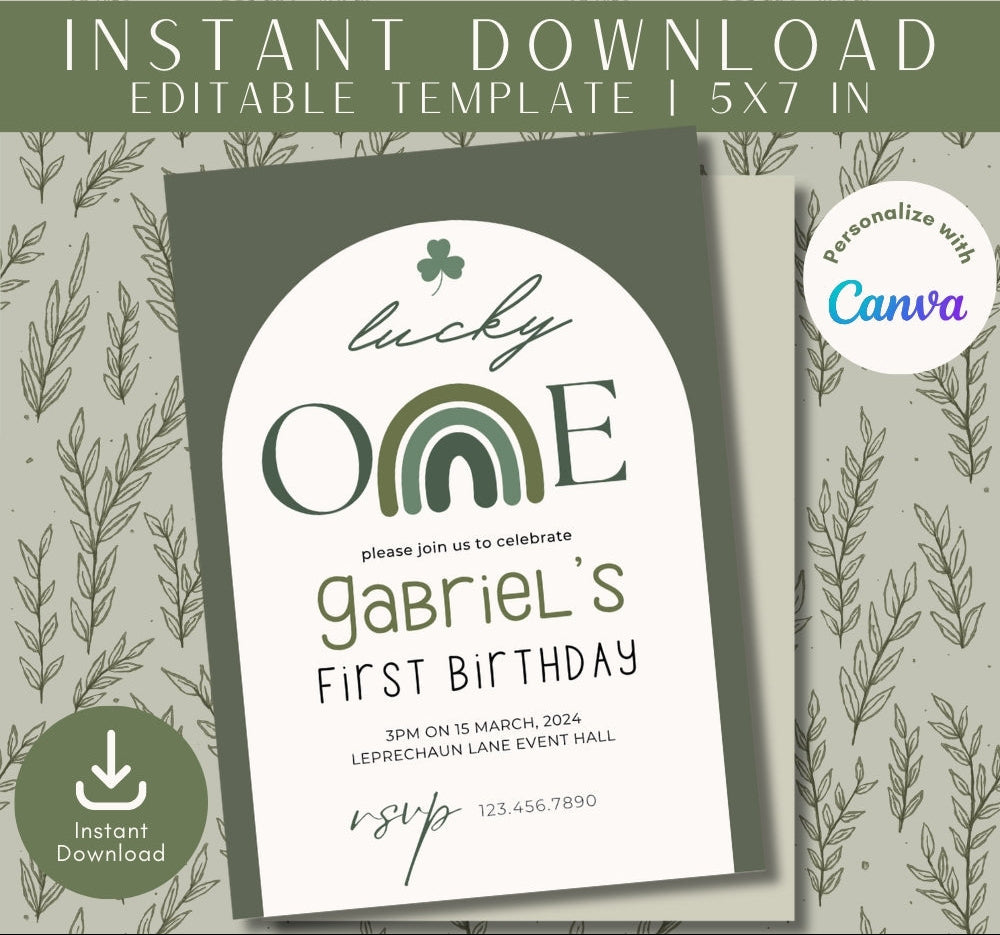 Boy St Patricks Day Birthday Invitation