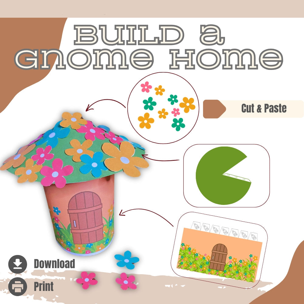 Build a Gnome Home – Fun 6-Page Kids Craft Activity