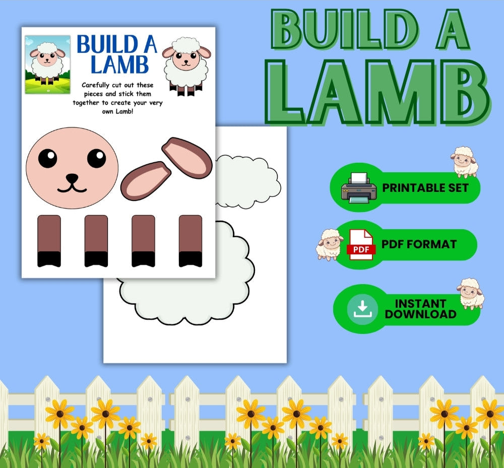 Build a Lamb – Printable Kids Craft Activity