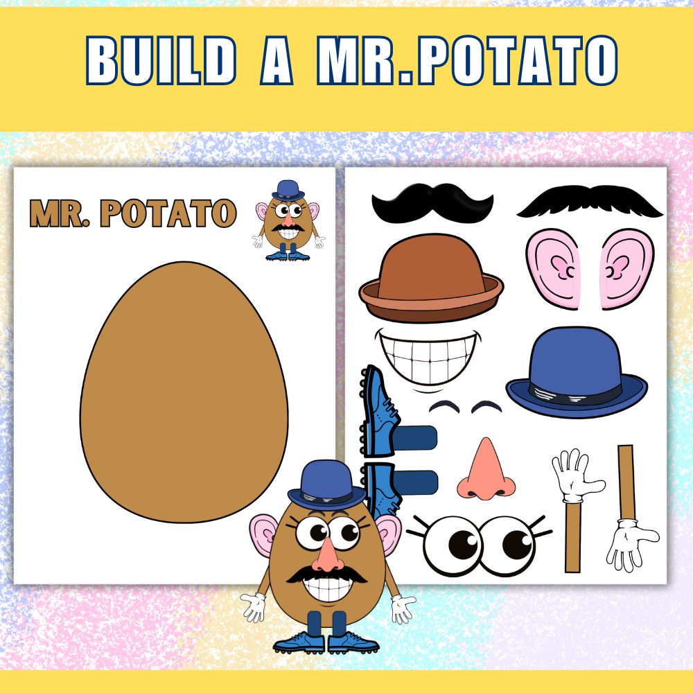 Build a Mr. & Mrs. Potato Printable Craft for Kids