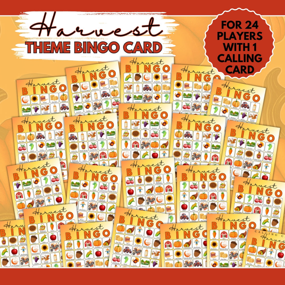 Printable Harvest Theme Bundle – 60 Fall Party Pages