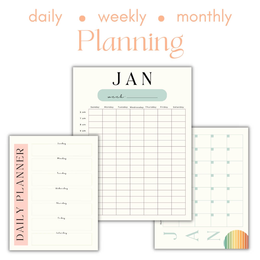 PLR Business Planner | Orange Editable Content Creator Templates