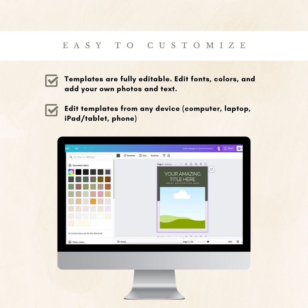 Cover Page Templates – 20 Editable PDF Designs