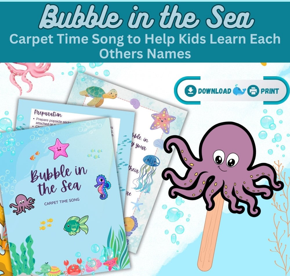 Carpet Time Song Printable Pack for Kids’ Circle Time