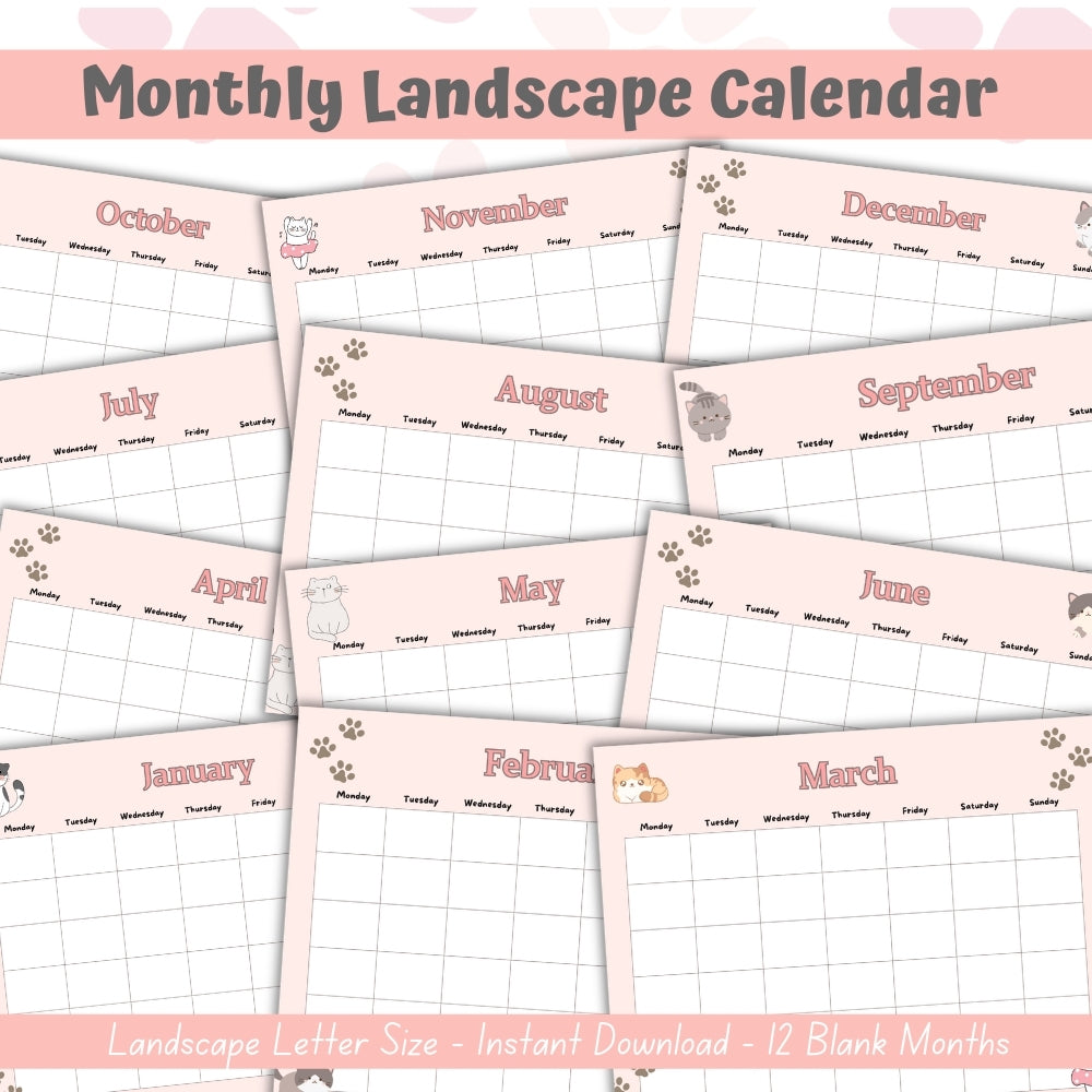 PLR Pink Cat Care Planner | Editable Pet Care Organizer Templates