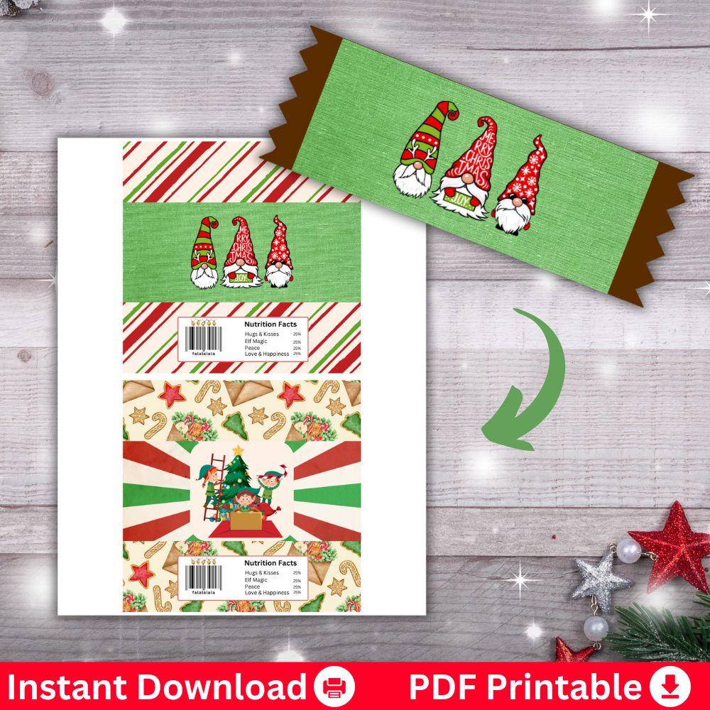 Christmas Candy Wrappers – Printable Treat Covers