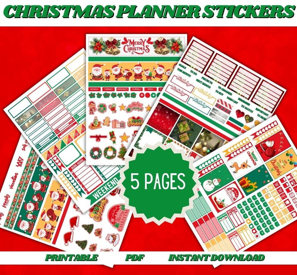 Christmas Planner Stickers – Holiday Printable Pack