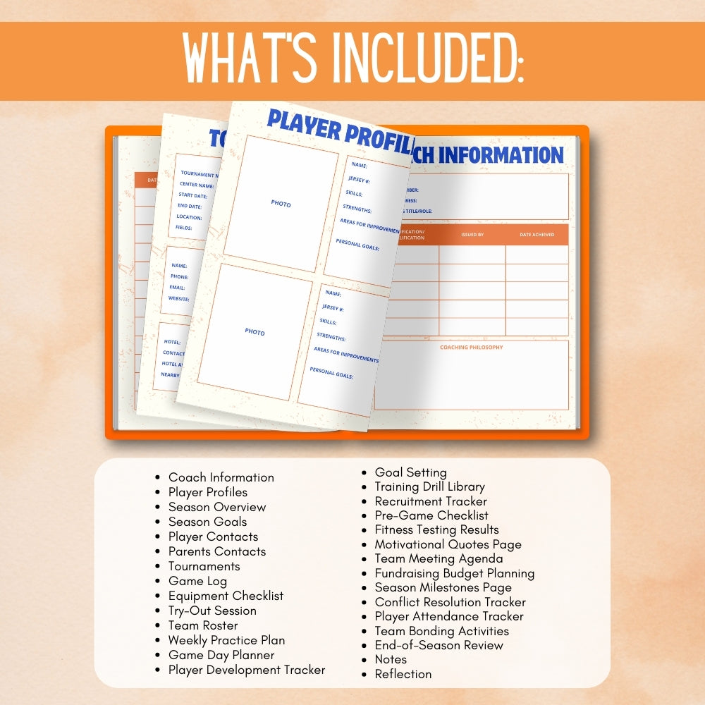 PLR Coach Planner | Printable Editable Binder for Coaches