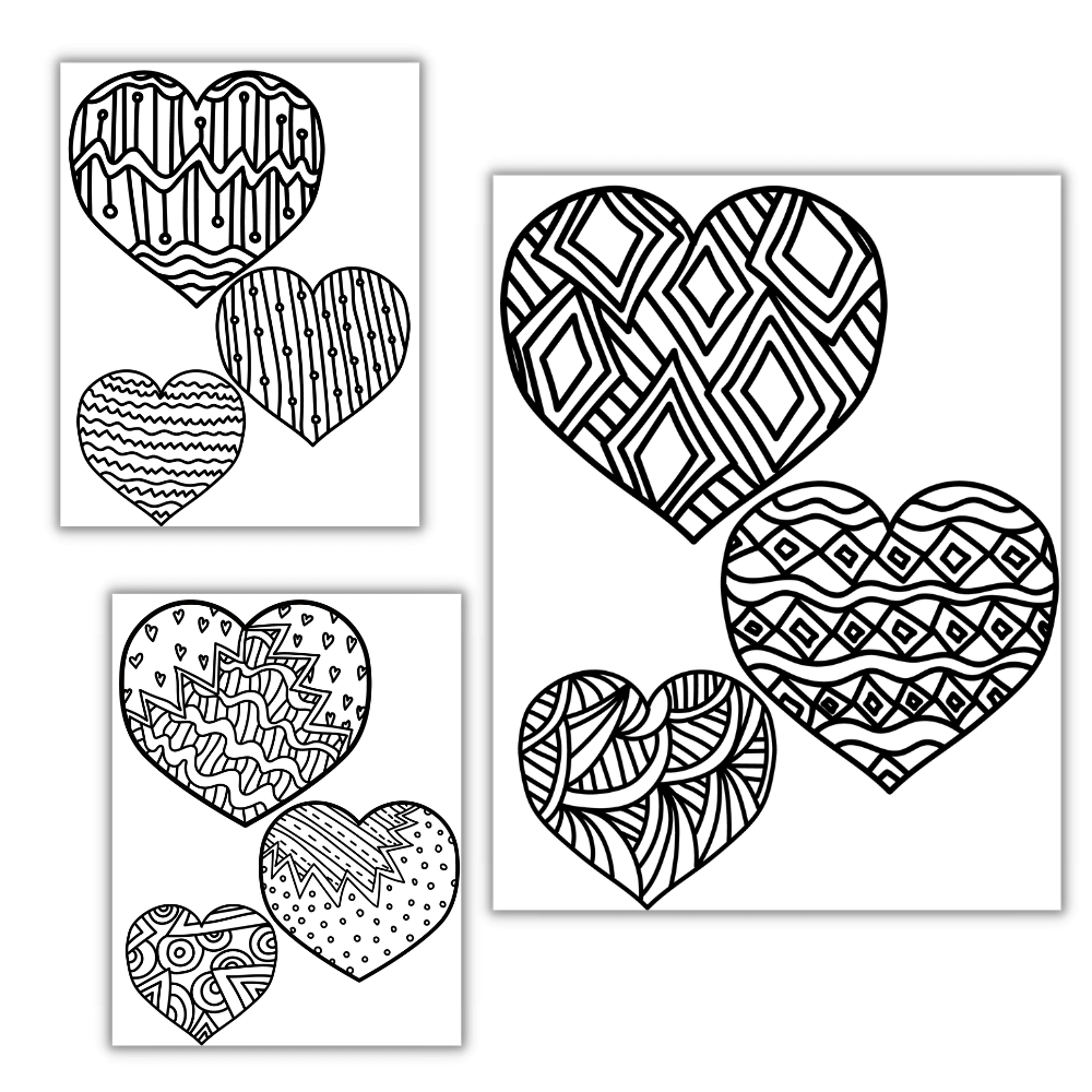 Heart Coloring Pages – 12 Printable Designs