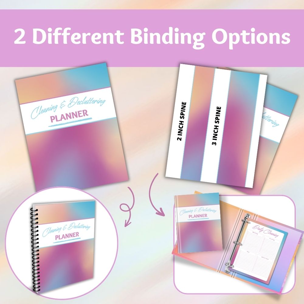 Colorful Cleaning & Decluttering Planner | Organize Home Easily