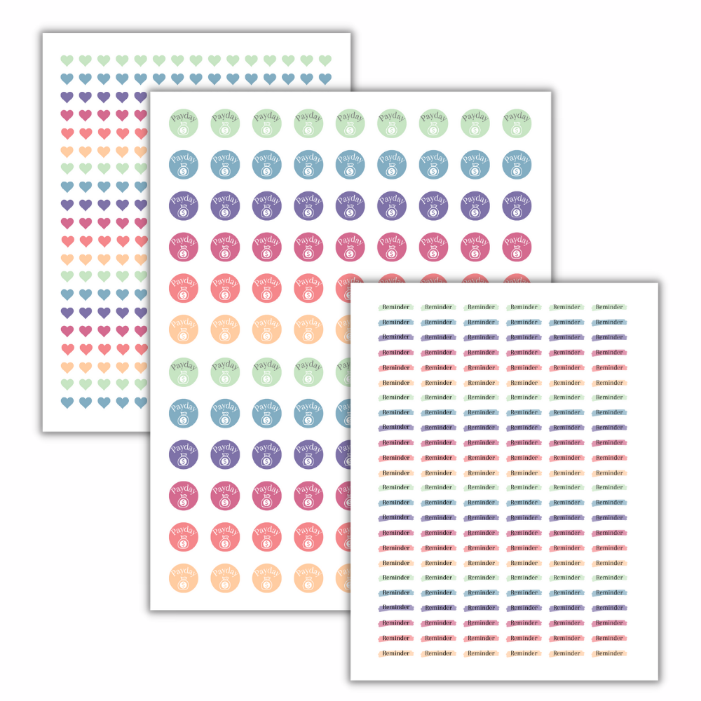 Colorful Planner Stickers – 16 Pages of Fun Designs